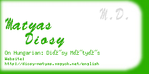 matyas diosy business card